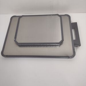 Ptytify Set Of 2 Stainless Steel and Plastic Cutting Board Set